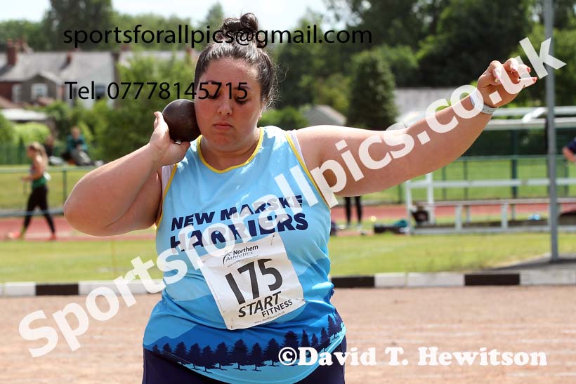 Senior womens shot putt, 2021 Northern Senior and Under-20s Champs., Leigh. Photo: David T. Hewitson/Sports for All Pics
